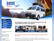 Tablet Screenshot of dovecampers.com.au